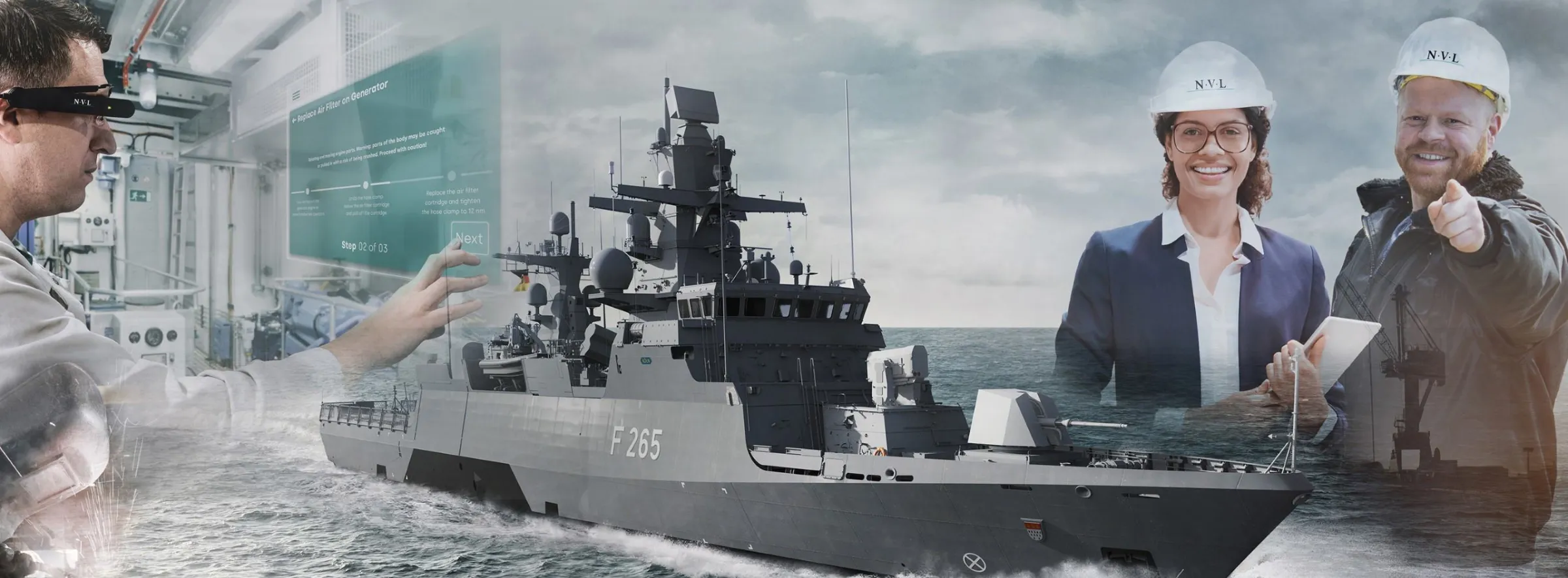 NVL Schiff mit Mitarbeitern